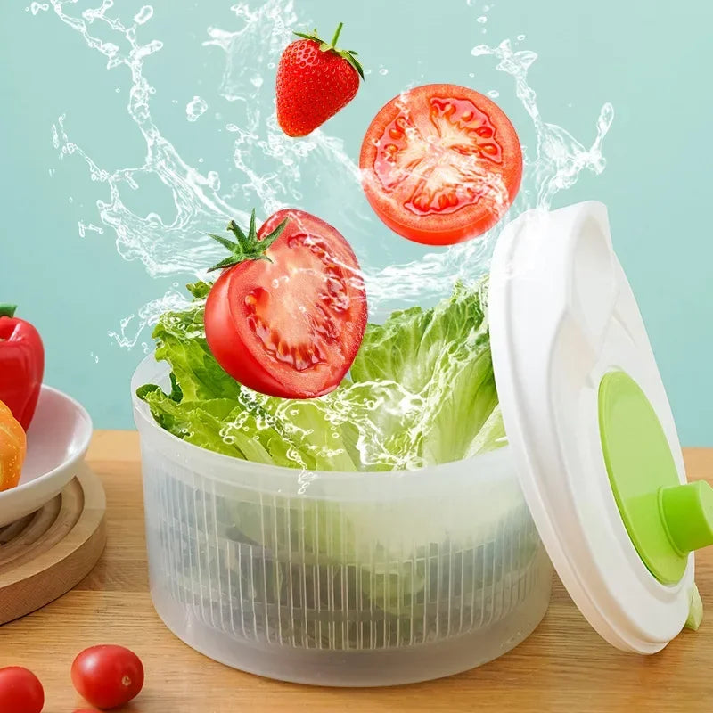 Alface Greens Lavadora Secadora Escorredor, Filtro Crisper para Lavagem e Secagem, Ferramentas De Cozinha De Legumes Folhosos, Salada Spinner